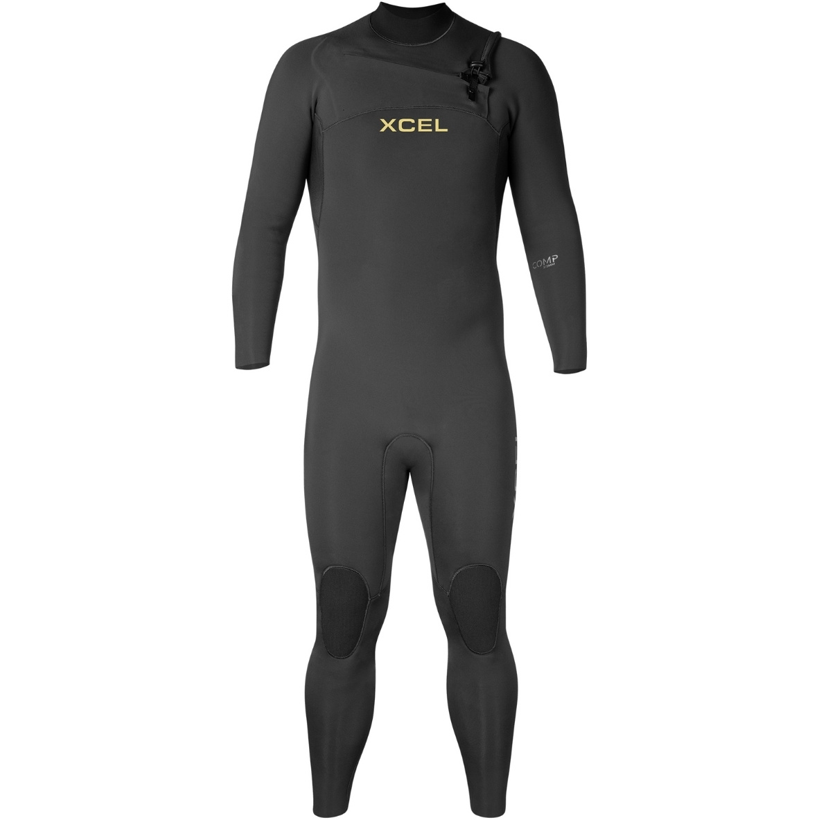 2026 Xcel Mens Comp 4/3mm Chest Zip Wetsuit MN43ZXC4 - Black